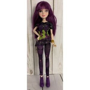 Disney Descendants 2014 Mal Doll Purple Hair Isle of the Lost Boots Hasbro